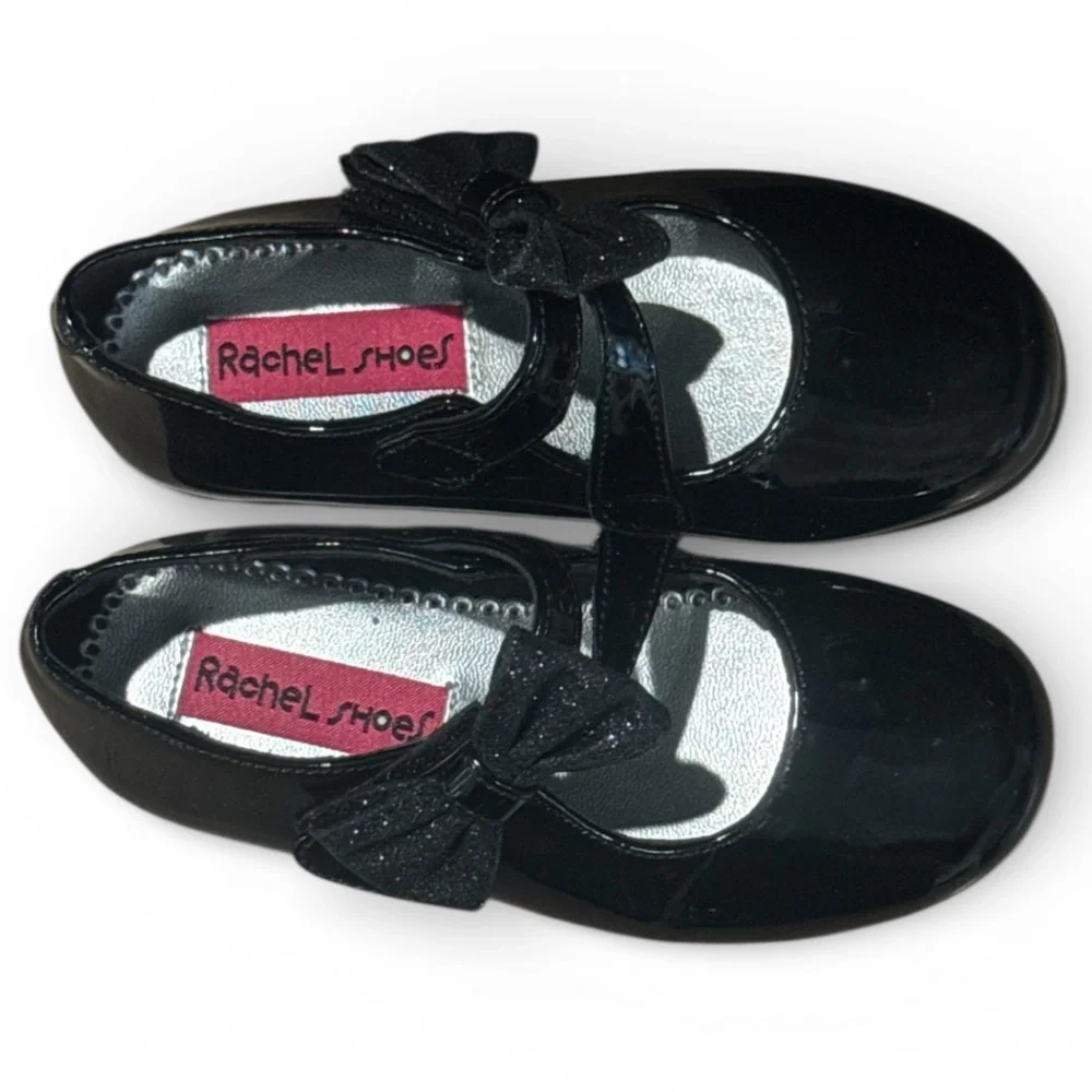 Authentic Rachel Shoes little toddler girl patent bow Mary Jane dress shoes sz 9